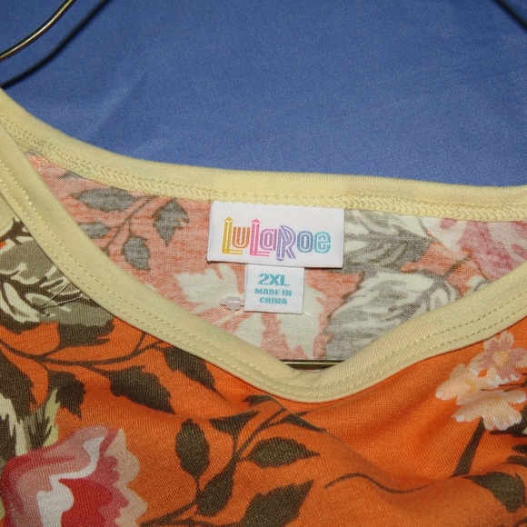 Lularoe Floral Randy Unisex Tee 2XL - Picture 4 of 5